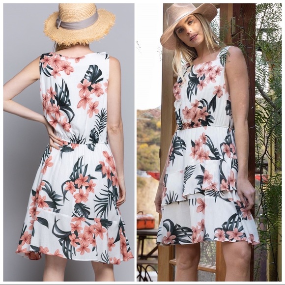 *CLEARANCE* POL Wandering the Tropics Midi Dress - Picture 4 of 15